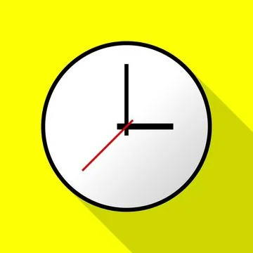 Clock icon, illustration, flat design Clock icon, illustration, flat desig... 스톡 사진