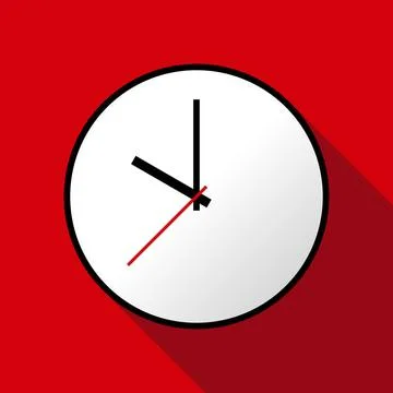 Clock icon, illustration, flat design Clock icon, illustration, flat desig... Stock Photos