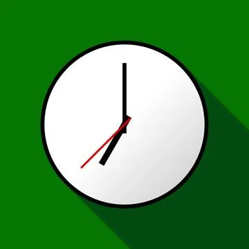Clock icon, illustration, flat design Clock icon, illustration, flat desig... Stock Photos