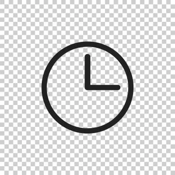 Clock icon illustration. Flat vector clock pictogram. Stock Illustration