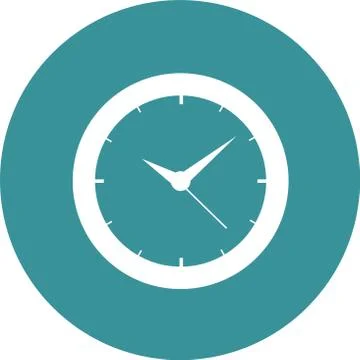 Clock icon illustration Ilustração Stock