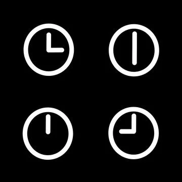 Clock icon illustration Stock Illustration