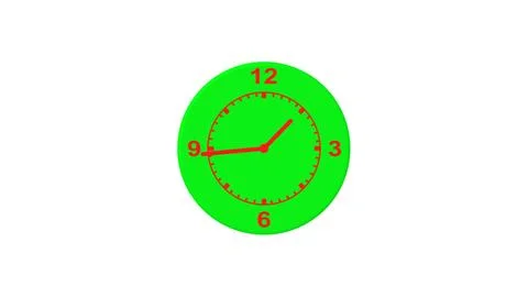 Clock icon illustration on white background. Stock Illustration