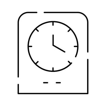 Clock icon indicating time and schedule management Stock Illustration