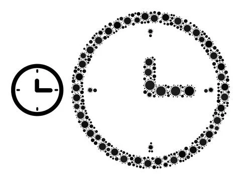 Clock Icon - Infection Collage Illustrazione stock