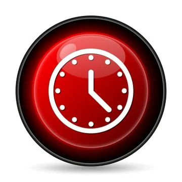  clock icon. internet button on white background.. Stock Illustration