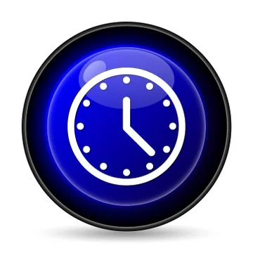 Clock icon. internet button on white background.. Stock Illustration