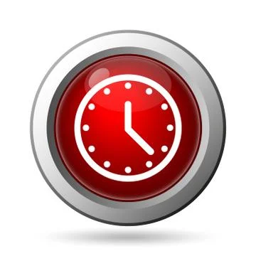 Clock icon. Internet button on white background.. Stock Illustration