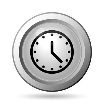 Clock icon. Internet button on white background.. Stock Illustration