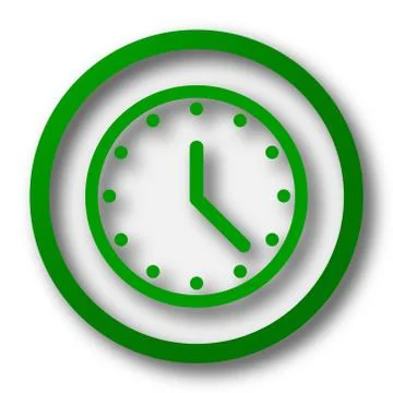 Clock icon. Internet button on white background.. Stock Illustration