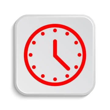 Clock icon. Internet button on white background.. 스톡 일러스트