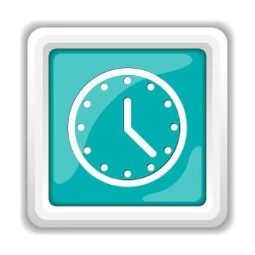 Clock icon. Internet button on white background.. Stock Illustration