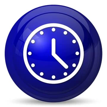 Clock icon. Internet button on white background.. Stock Illustration