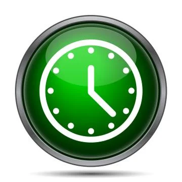 Clock icon. Internet button on white background.. Stock Illustration