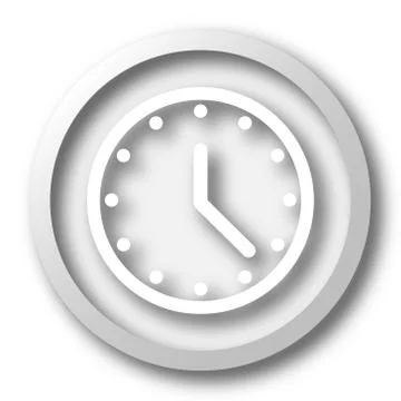 Clock icon. Internet button on white background.. Stock Illustration
