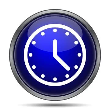 Clock icon. Internet button on white background.. Stock Illustration
