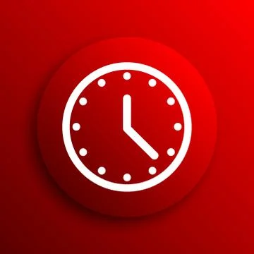 Clock icon. Internet button on white background.. Stock Illustration
