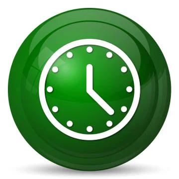 Clock icon. Internet button on white background.. Stock Illustration