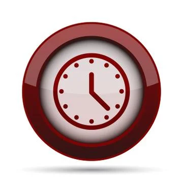 Clock icon. Internet button on white background. . Stock Illustration