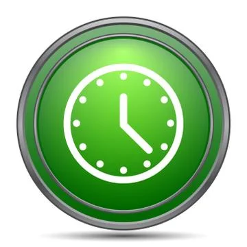 Clock icon. Internet button on white background.. Stock Illustration