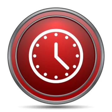 Clock icon. Internet button on white background.. Stock Illustration