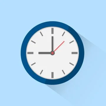 Clock icon isolated on background. Vector illustration. Stock Illustration