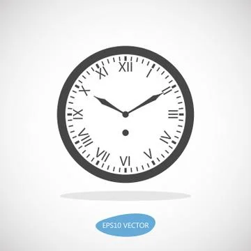 Clock Icon - Isolated Vector Illustration Stock Illustration