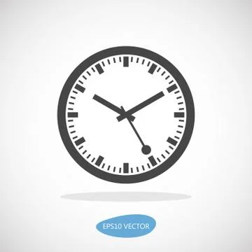 Clock Icon - Isolated Vector Illustration Stock Illustration