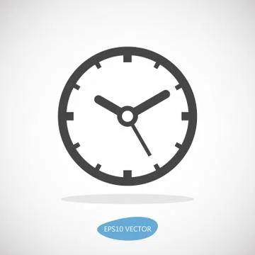Clock Icon - Isolated Vector Illustration Stock Illustration