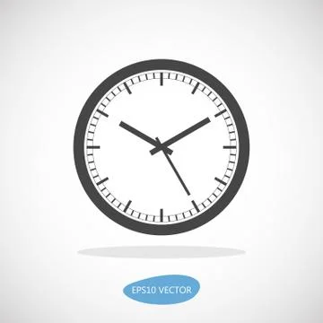 Clock Icon - Isolated Vector Illustration Stock Illustration