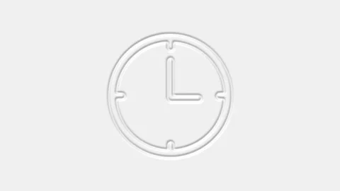 Clock icon isolated on white background. Time symbol. 4K Stock Footage 156133196