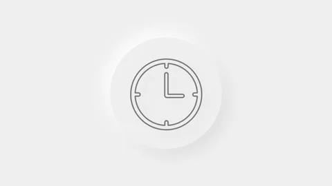 Clock icon isolated on white background. Time symbol. 4K Stock Footage 156133202