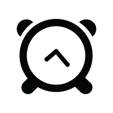 Clock Icon Isolated on White Background Stock Illustration