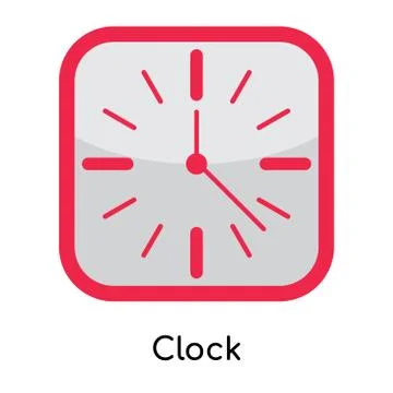 Clock icon isolated on white background Free Stock Illustration