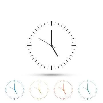 Clock icon isolated on white background. Time icon. Set elements in colored.. イラスト素材