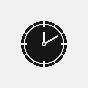 Clock icon logo design. simple flat vector illustration Illustrazione stock