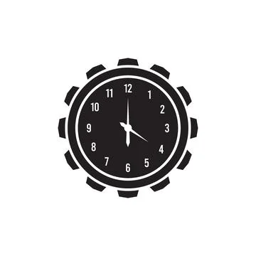 Clock icon logo Stock Illustration