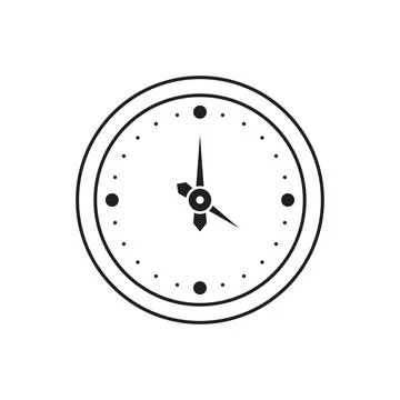 Clock icon logo Stock Illustration