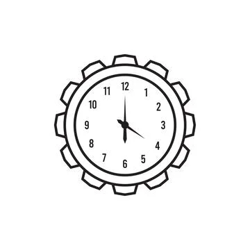 Clock icon logo Stock Illustration
