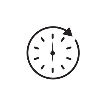 Clock icon logo Stock Illustration