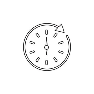 Clock icon logo Stock Illustration
