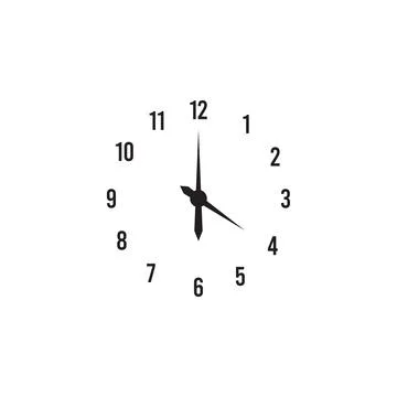 Clock icon logo Stock Illustration