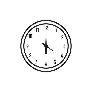 Clock icon logo Stock Illustration