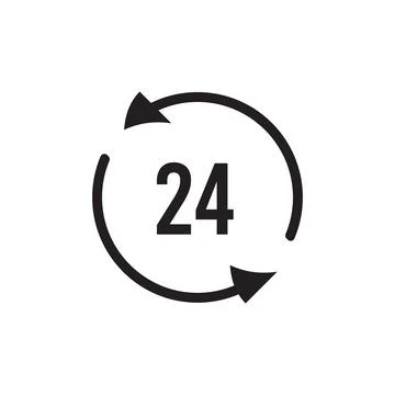 Clock icon logo Stock Illustration