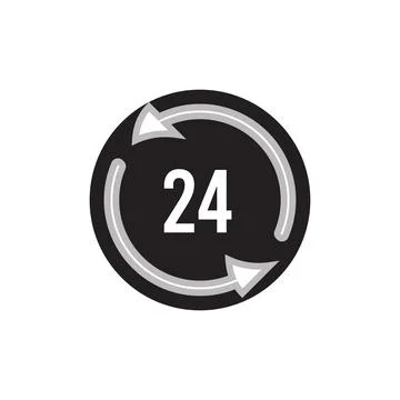 Clock icon logo Stock Illustration