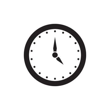 Clock icon logo Stock Illustration
