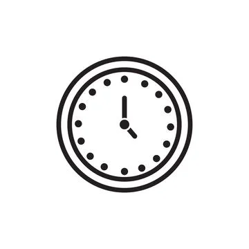Clock icon logo Stock Illustration