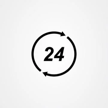 Clock icon logo vector design Stock Illustration