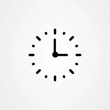Clock icon logo vector design Stock Illustration