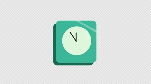 Clock icon loop Animation video transparent background with alpha channel. Video stock 235747394